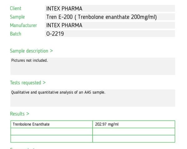 Tren Enan 200 - Intex Pharma - Image 3