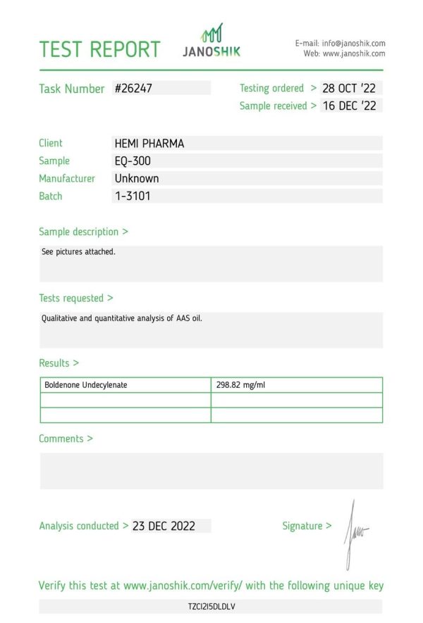 Equipoise 300 - Hemi Pharma - Image 3